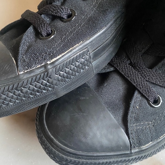 Converse All Star Black on Black High-Tops Men’s Sz 9 - Picture 9 of 9